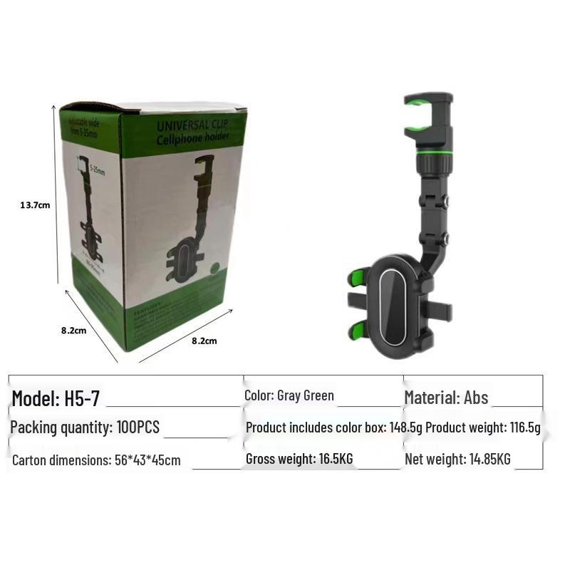 Multi-Functional Car and Home Phone Holder with Sun Visor, Rear Seat, and Kitchen Table Mounts.