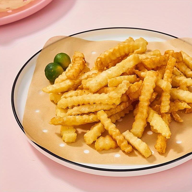 100pc Air Fryer Paper, Oil Paper, White Natural Color Oil Proof Paper, Disposable Household Baking Oil Absorbing Paper