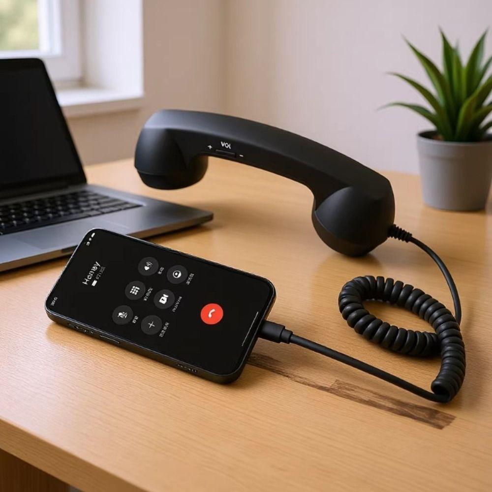 Auricolare retrò per telefono Type-C/3.5mm Ricevitore portatile Auricolare per cellulare Tipo universale Type-C