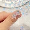 60pcs Resin Mini Blue Jellyfish Seahorse Starfish Pearl Shell Art Nail Flat Back Rhinestone DIY Scrapbook Christmas Crafts