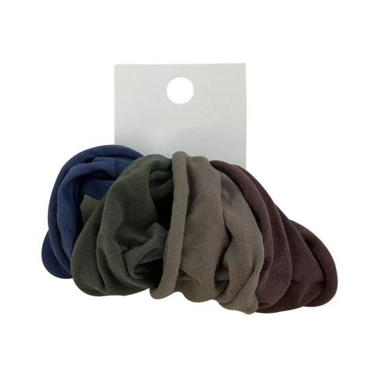 4Pcs Hair Rope Thickened Widened High Elastic Hair Ties Solid Color Ponytail Holders Soft Hair Accessories