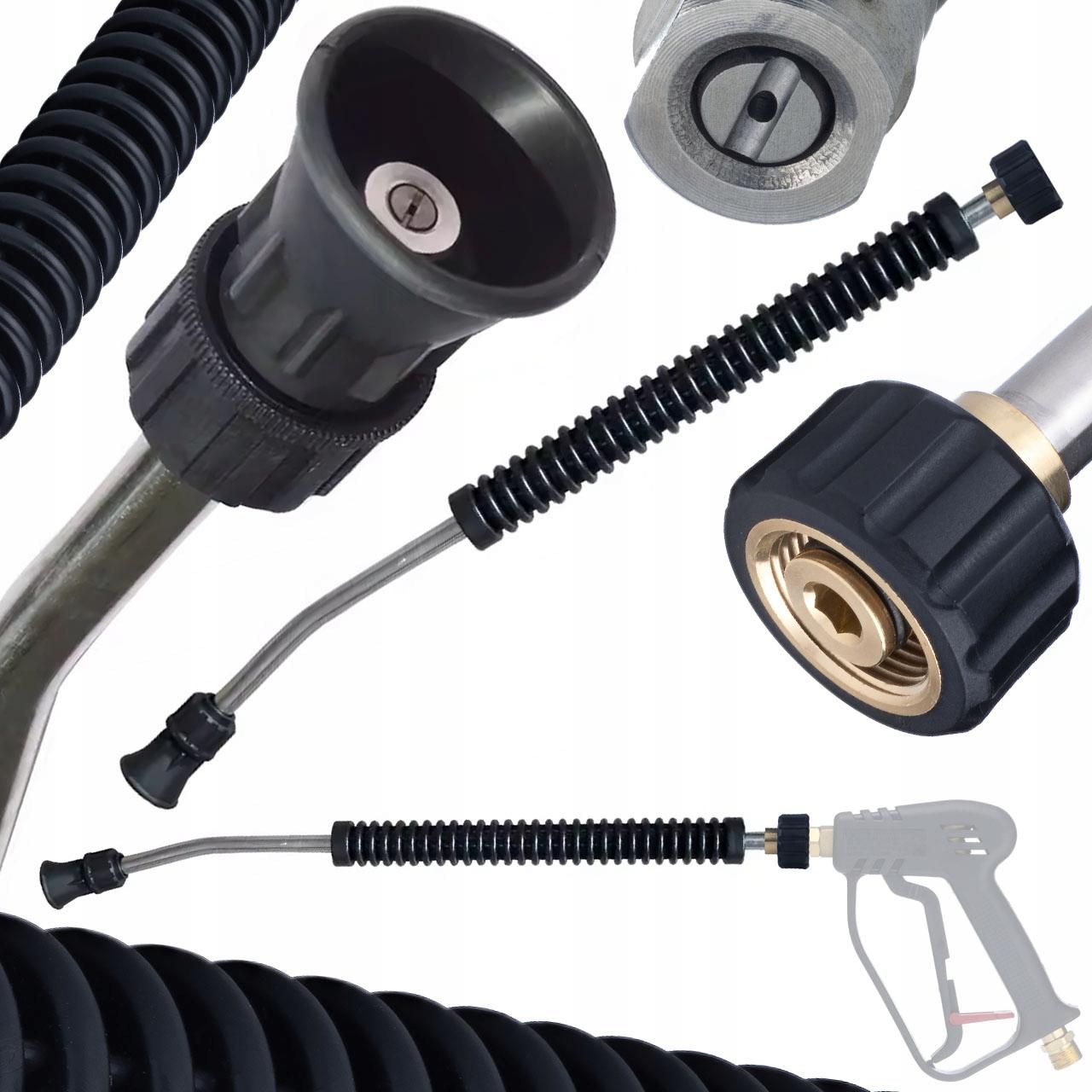 

Rosfix Lanca Zagięta 70CM 15° M22x1.5 – Do Myjek Karcher HD/HDS | Dysza Płasko-Strumieniowa | Gumowany Uchwyty | Stal Nierdzewna