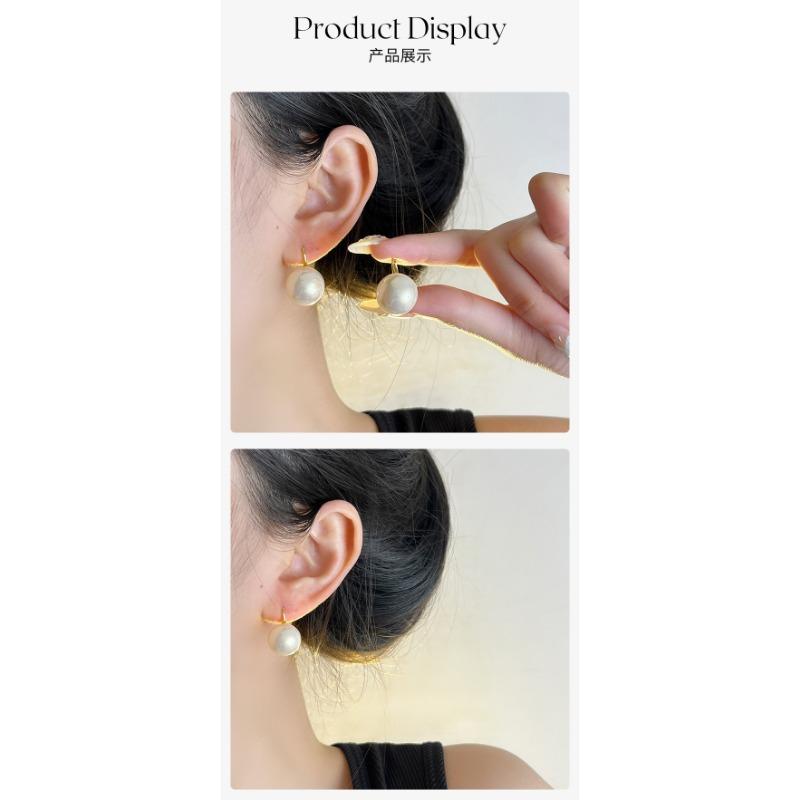 Women Light Luxury Elegant Versatile Pearl Earrings Fashion Daily Jewelry