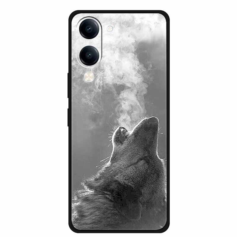 For Vivo iQOO Z10 Lite Case Silicone Black TPU Funda Back Cover for iQOO Z10 Lite 5G I2409 Soft Case Animal Coque IQOOZ10 Lite