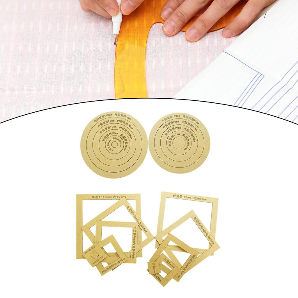 2x Quilting Templates Patchwork Quilting Ruler DIY Clothing Patchwork Ruler
