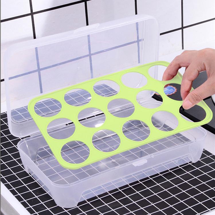 15/24 Grid Eggs Holder Stackable Freezer Storage Organizers Egg Storage Container Plastic Egg Carton Kitchen Egg Storage Box