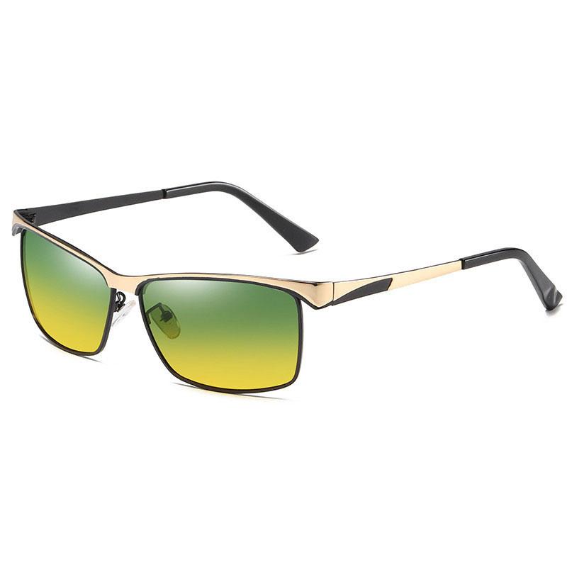 

Модные поляризационные солнцезащитные очки «День и ночь», устойчивые к бликам очки для вождения, очки для вечеринок для мужчин и женщин, материал TAC, линзы устойчивые к падениям и царапинам золотистый/жёлтый