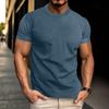 Men's Casual Short Sleeve T-shirt 2026 New Bone Flower Solid Color O-neck Fashion Breathable Comfortable Summer Versatile Top