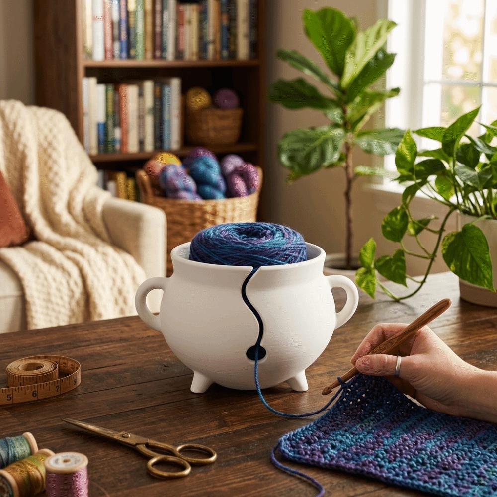 Plastic 3D Printing Yarn Bowl Anti-Tangle Portable Crochet Organizer DIY Sturdy Yarn Dispenser Crocheting Work