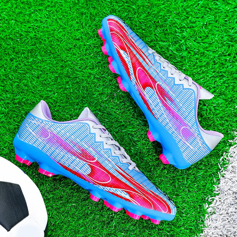 Football shoes long broken nails Jiameng leather high quality adolescent students men's and women's outdoor professional training shoes