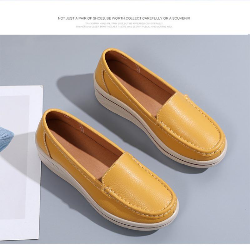 Jarní a podzimní novinka Plochý šikmý podpatek Všestranný Silný spodní střední podpatek Běžné dámské jednobotky