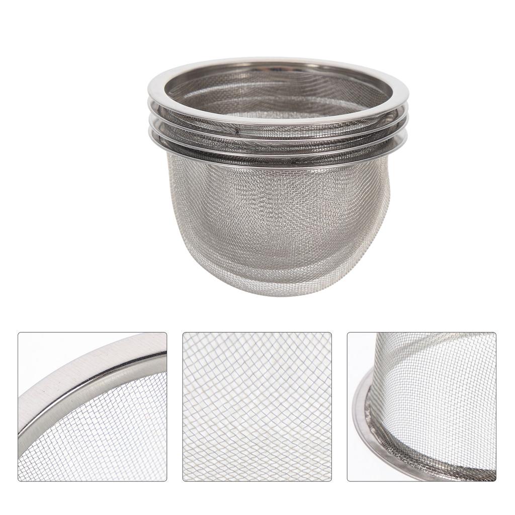 4pcs Stainless Steel Tea Infuser Filter for Teapot Fine Mesh Strainer for Loose Tea Portable Travel Coffee Filter Tea