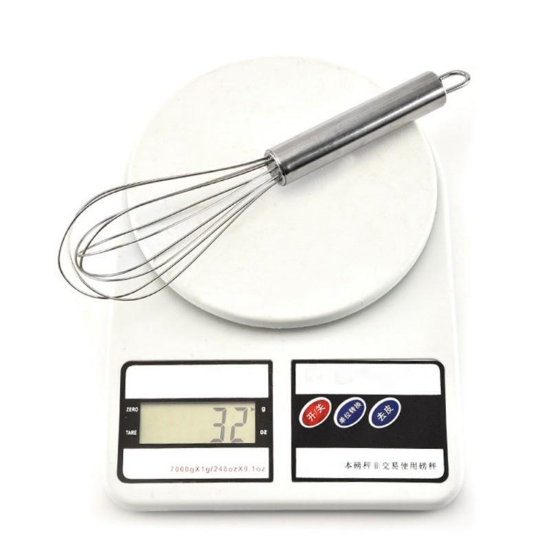1 PC Durable Handle Whisk Stainless Steel Kitchen Balloon Wire Egg Beater Tool
