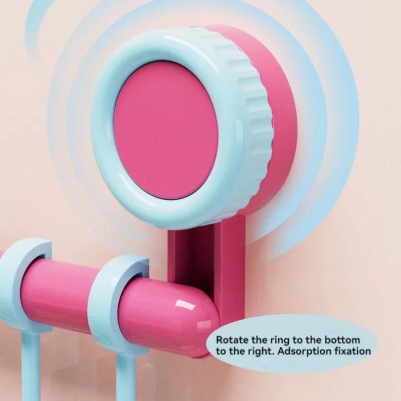 Dopamine Kitchen Plastic Suction Cup Hook Bathroom Slide Rail Hook No Punching Hanging Pole Storage Rack Portable Home Decor