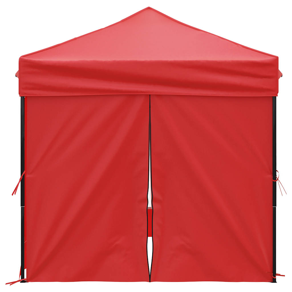 Foldable Party Tent with Side Walls Red 2x2 m