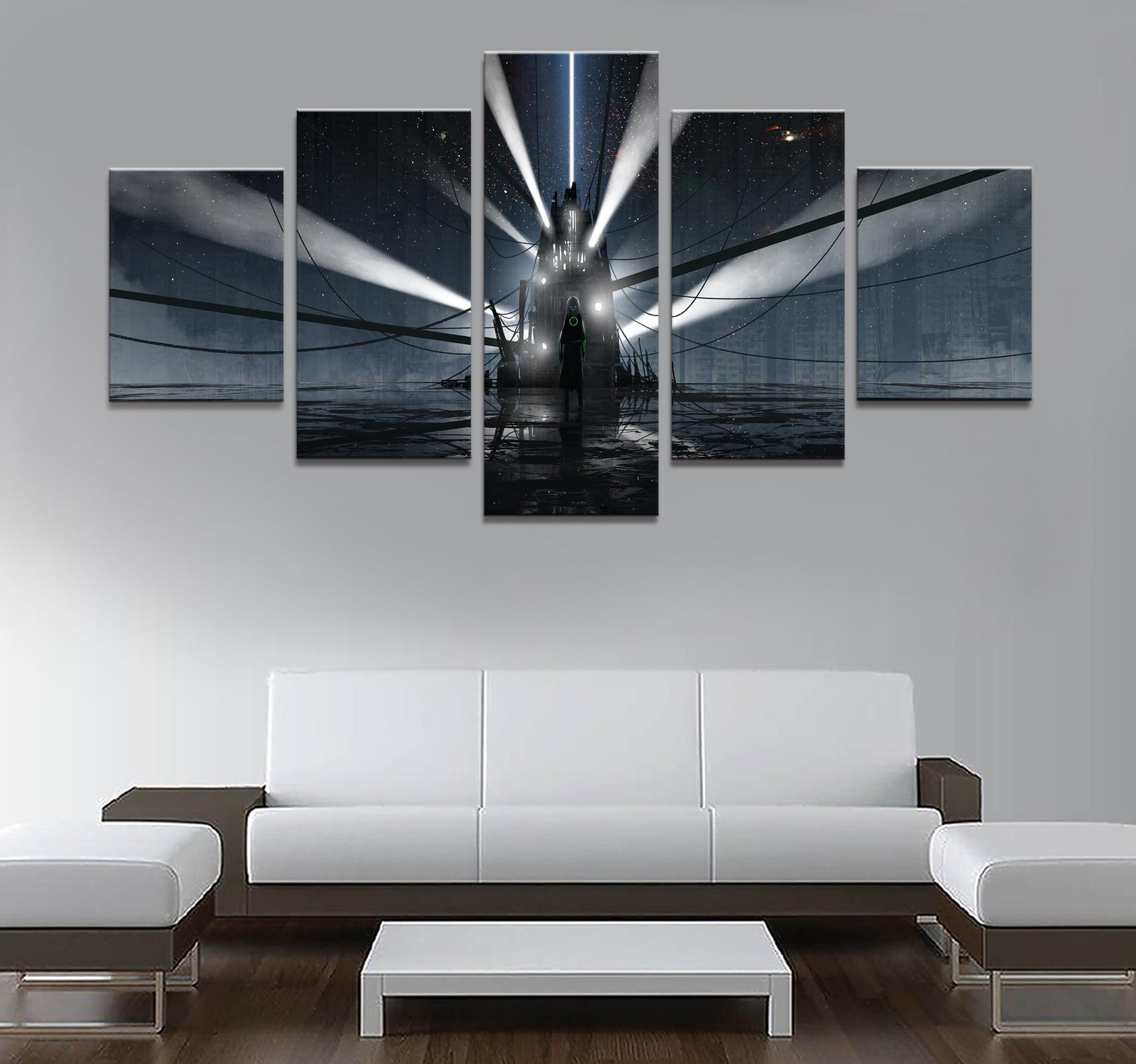 

Домашний декор, плакат, фотографии, принты на холсте, 5 шт., модульная темнота, игровая сцена, декоративная живопись для гостиной, без рамки 30x40cm*2 30x60cm*2 30x80cm*1