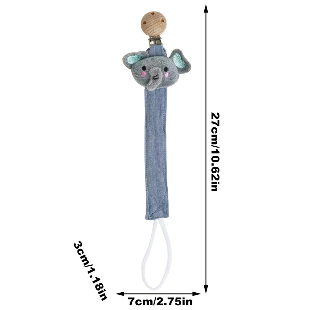cute Animal Shapes Pacifier Holder Clip Toddler Teething Rings Strap Clip Anti-lost Toddler Pacifier Clips Toddler Nipple Strap