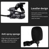 FONKEN Wired Lavalier 3.5mm Jack Dual Microphone Earphone Handsfree Clip On Vocal Recording Lapel Mic Live Microphone 1.5M