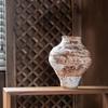 Wabi-Sabi Retro Ceramic Vase for Living Room or Tea Room – Vintage Chinese Style Flower Arrangement Ornament