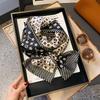 Satin high-end tied hair long silk scarf headband elegant and simple versatile hair band headband streamer hair accessories women's tied bag