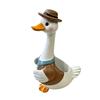 Duck Flower Pot Resin Container for Herbs or Small Flowers with Drainage Opening, Tabletop Balcony Entryway Yard Shelf Use for Home