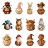 Kit di Assemblaggio Bambole Morbide Patchwork Natalizio Kit Fai da Te, Materiali per Cucito su Stoffa Artigianato di Babbo Natale con Cartamodelli Angelo Gnomo Animale Kit di Artigianato per Principianti,