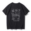 Japanese anime printed men's and women's shirt round neck loose short sleeve shirt Harajuku style Attack on Giant Y2k clothing