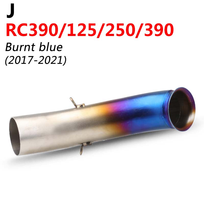For 125 250 390 DUKE RC390 Motorcycle Exhaust Connector Tube Mid Middle Link Pipe Slip On Exhaust System 2017 2018 2019 2020