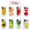 Lovely Fruits Y2K Phone Case For iPhone 17 16 16e 15 14 13 12 11 Mini Pro Max X XR XSMax 7 8 Air Plus Transparent Back Cover