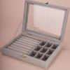 Große staubdichte Schmuckaufbewahrungs- und Präsentationsbox aus Acryl mit Schublade für Ohrringe