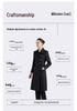 Women's Mid-Length Wool Blend Coat for Professional & Office Wear