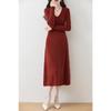 Vestido de cashmere feminino Qinghe cashmere 30% cashmere 70% lã outono e inverno saia de cashmere macia e quente