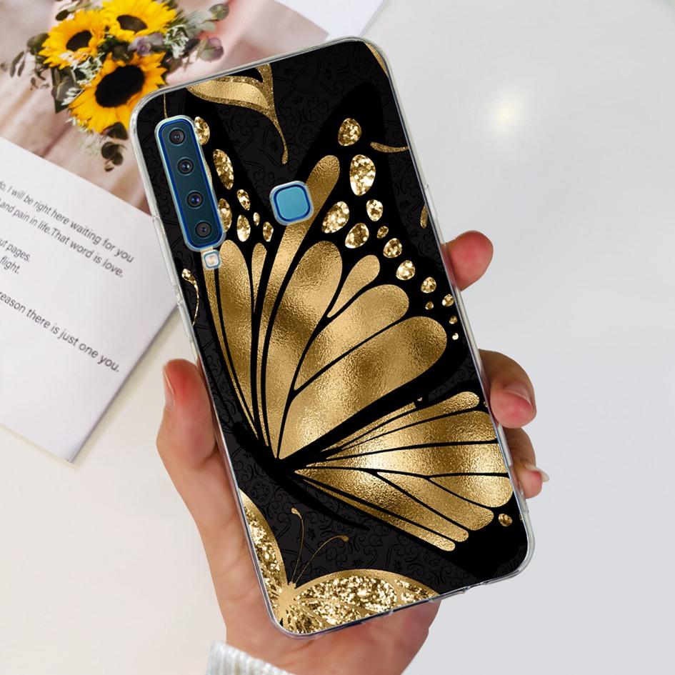 For Samsung Galaxy A9 2018 Case A920 SM-A920F Silicone Cover Popular Flower Clear TPU Soft Phone Case For Samsung A9 2018 Bumper