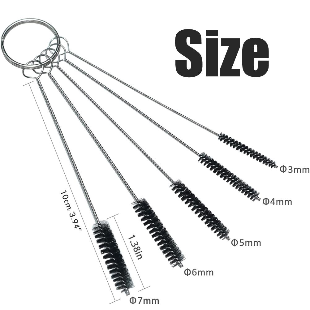 Carburetor Carbon Dirt Jet Cleaner Tool Kit Cleaning Needles with Brushes for Motorcycle ATV Moped