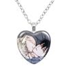 Low Tide In Twilight Anime Necklace Taeju YEO Euihyun KIM Glass Cabochon Heart Shaped Pendant Necklace Charm Jewelry Gift