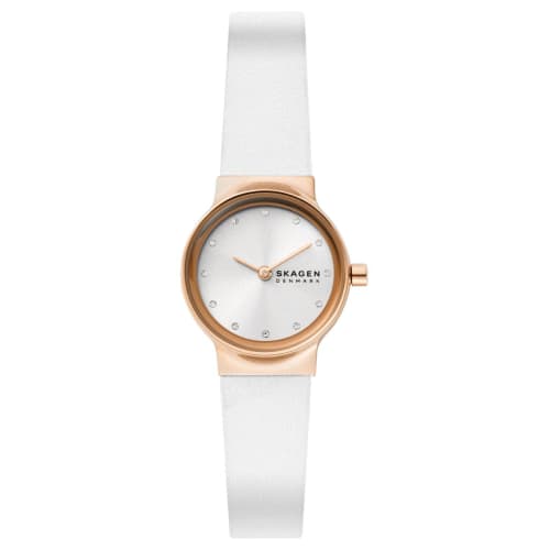 

FREJA LILLE Two-Hand White Leather Watch