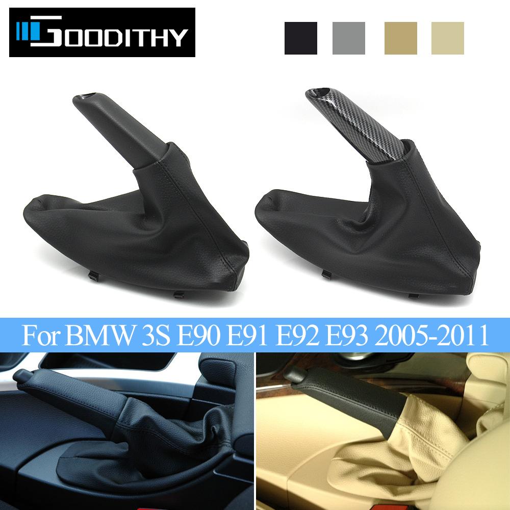 LHD Car Handbrake Lever Boot Dust Cover Grad Handle Lever Assembly Replacement For BMW 3 Series E90 E91 E92 E93 2005-2011