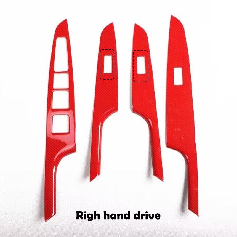 LHD RHD For For Hyundai Tucson 2015- ABS carbonfiber window rise switch cover glass control panle cover interior accessories