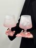Adual Rosa Mattiertes Hohes Fuß Glas Tasse Cotail Design Sensation Soda Blasen Wasser Tasse Fee Rosa adient Fee Glas... muss