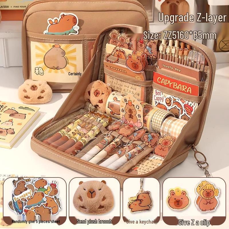 Capybara Large Capacity Pencil Case for Girls and Boys In Primary and Junior High School