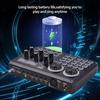 Btuty Soundboard Audio Mixer Live Sound Card with Dynamic LED Colorful Lights, BT Wireless, Plug and Play, One-Click Noise Reduction, Rechargeable for