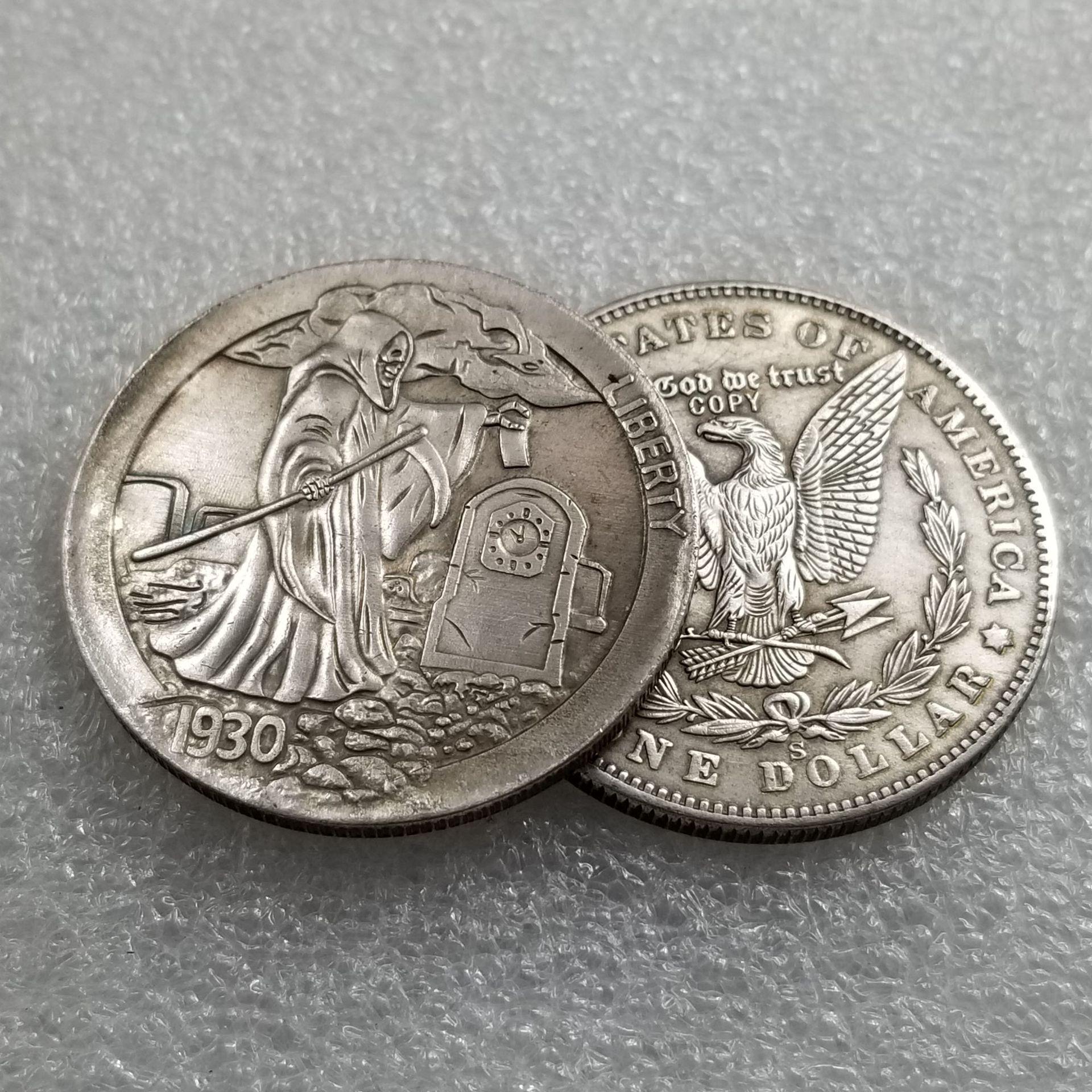 Replica Wanderer Skull Coin – Silver Dollar, Brass Material P1203 No
