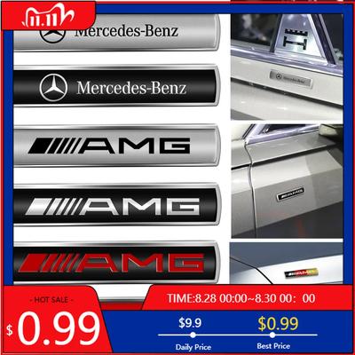 GLC GLB 2pcs 3D AMG Metal Car Emblem Seat Logo Clips Console Decoration Badge Stickers Emblem Accessories For Benz W212 W177 W2