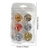 6 Gläser Nagelflocken Goldfolienpapier Set Gold Silber Unregelmäßige Pailletten Nagelkunst Pailletten Dekorationen Glitzer Aufkleber Für Maniküre