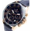 Salvatore Marra Men's Navy Chronograph Watch, 10 ATM Water Resistant, Leather Strap, SM15104S-PGNVPG