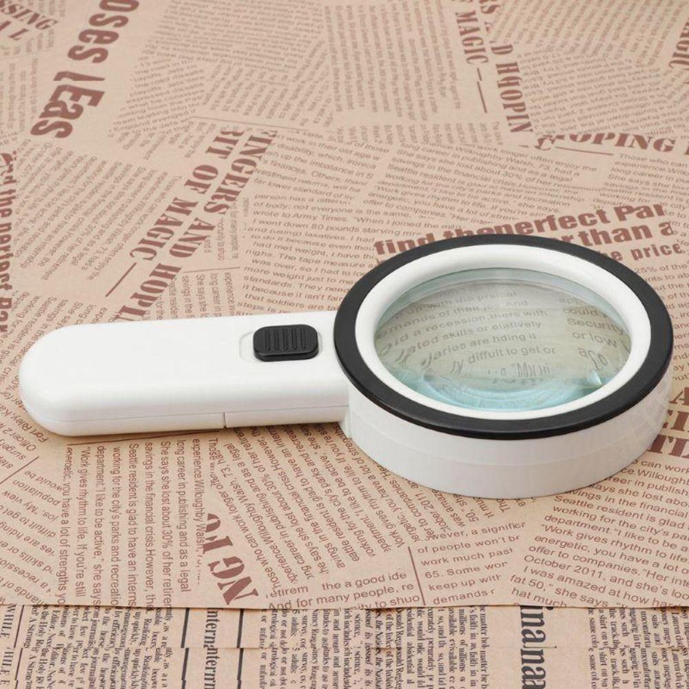 HD Hand Held Magnifying Glass LED Light Illuminated Magnifier  Seniors Reading