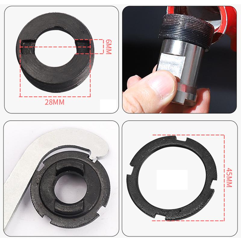 Bike Crank Extractor Arm Remover and Bottom Bracket Remover Lock Ring Repair Tool Steel Spanner Wrench Tool Bicycle Repair Tool