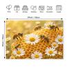 1 piece vibrant bee and Daisy floral background - beehive and white Daisy photo booth prop studio shot