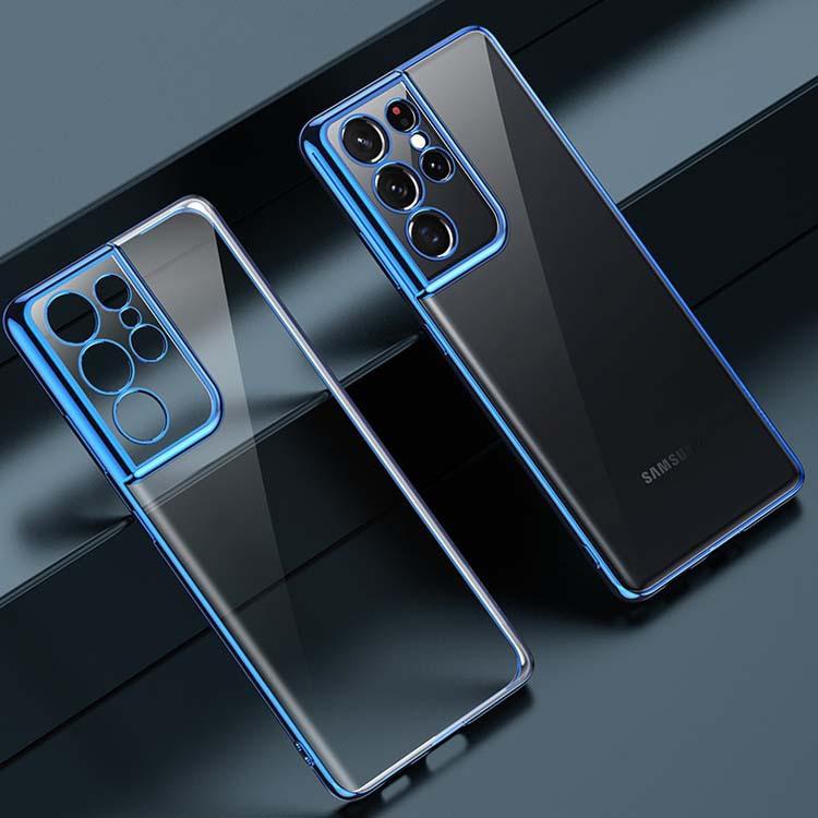 Suitable for Samsung S25 Mobile Phone Case Electroplating Tpu Transparent S24plus Ultra Thin A72 Full Package A52 Anti Fall A32 Soft U