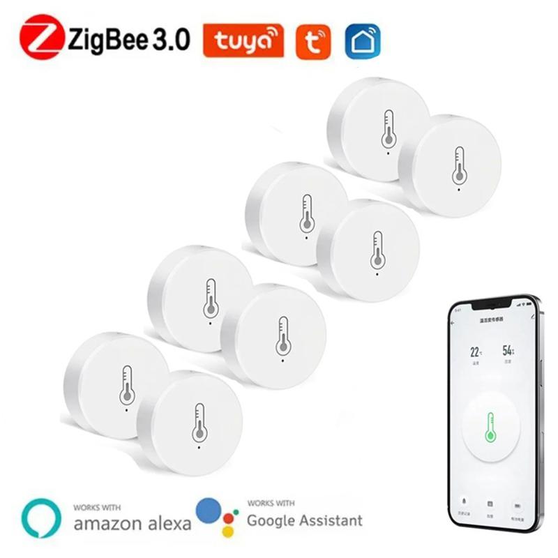 Tuya Smart Zigbee Temperature And Humidity Sensor Indoor Thermometer Monitor Work With Alexa Google Home Home Automation